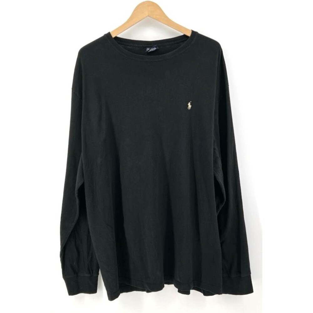 Polo Ralph Lauren Mens Black 2XL Long Sleeve Crew Neck T-Shirt Logo Classic Fit